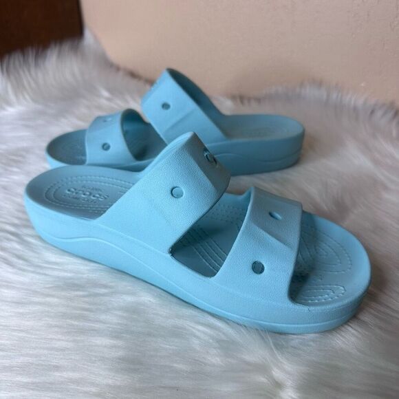 Crocs Baya Platform Slide Iconic Comfort Sandals Comfort Pure Water Size 9 - Picture 10 of 11